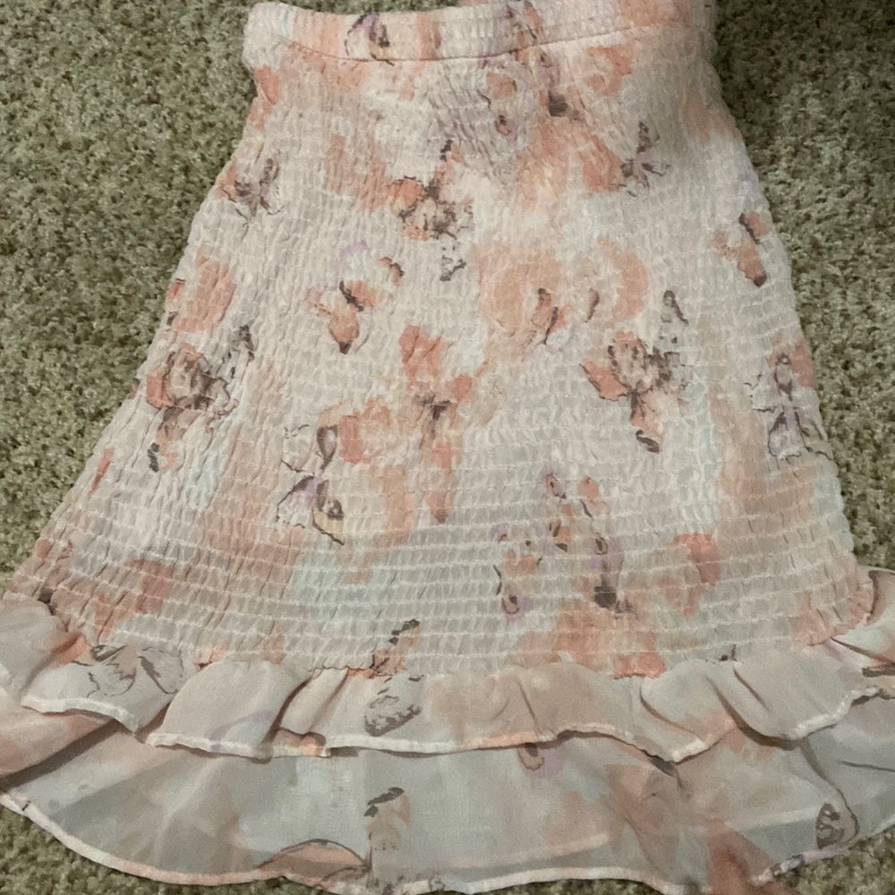 Pink Floral Skirt